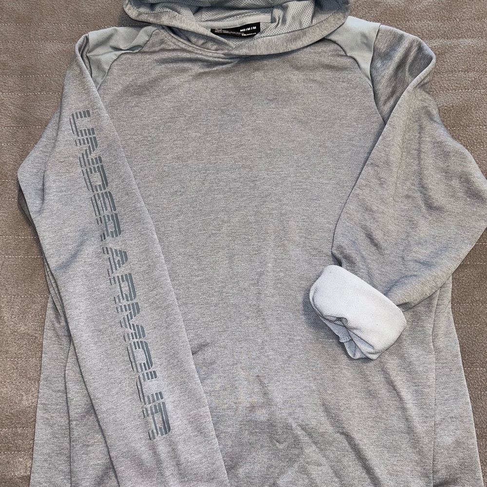 Under Armour Light Grey Hooded Athletic Pullover